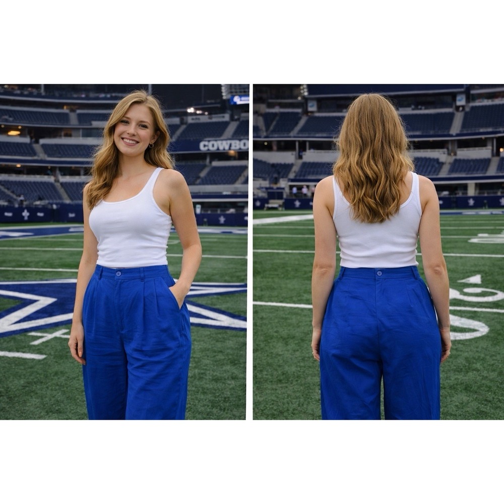 Roo Crossing 90's Vntge 100%Rayon Silk Feel Wide Straight Legs Boho Resort Wear